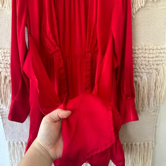 DONT BUY Marissa Webb Collective Satin Tie Front Dress - Picture 7 of 11